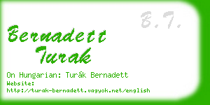 bernadett turak business card
